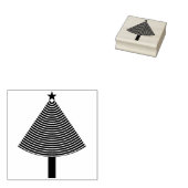 abstracte kerstboom kunst stempel (Gestempeld)