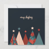 Abstracte kerstboom met kerst kaart (Voorkant)