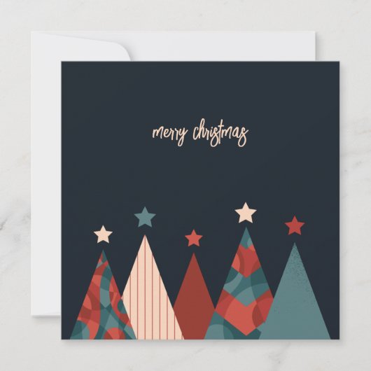 Abstracte kerstboom met kerst kaart (Voorkant)