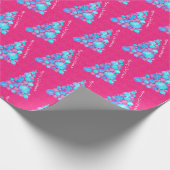 Abstracte kerstboom met Paars grote bomen Cadeaupapier (Hoek)