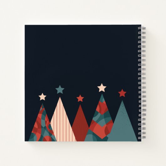 Abstracte kerstboom notitieboek (Achterkant)
