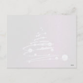 Abstracte Kerstboom op Paars Briefkaart (Achterkant)