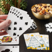 Abstracte kerstboom pokerkaarten (Insitu)