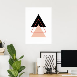 Abstracte kerstboom poster