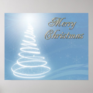Abstracte kerstboom poster