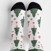Abstracte Kerstboom Soks met Naam Sokken (Top)