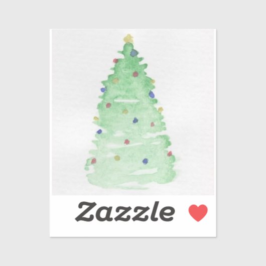 Abstracte kerstboom sticker (Vel)