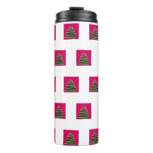 Abstracte kerstboom thermische tumbler