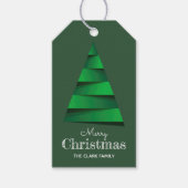 Abstracte Kerstboom Vakantiedeelname Cadeautje Cadeaulabel (Voorkant)