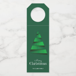 Abstracte kerstboomfeestdag flessenhanger