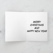 Abstracte kerstboomkaart met blauwe steun en feestdagen kaart (Binnen)