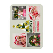 Abstracte kerstboompijn Foto-collage Magneet (Verticaal)