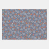 Abstracte kerstboompjes met knuppels inpakpapier vel (Voorkant)