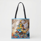 Abstracte kerstboomvakantie tote bag (Voorkant)