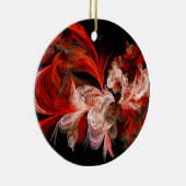 Abstracte kerstboomversiering (Red and Black) Keramisch Ornament (Rechts)