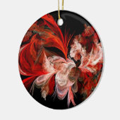 Abstracte kerstboomversiering (Red and Black) Keramisch Ornament (Links)