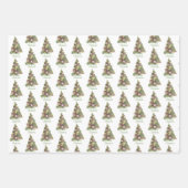 Abstracte kerstcadeautjes voor feestdagen inpakpapier vel (Voorkant 3)