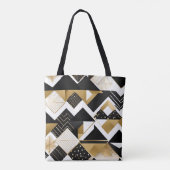 abstracte kerstdiamanten boodschappentas tote bag (Achterkant)