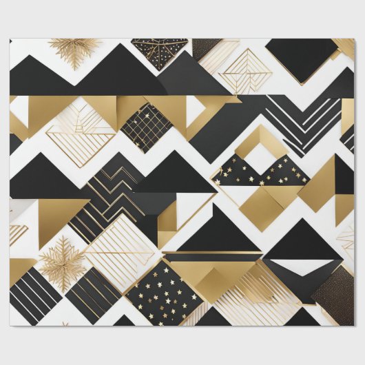 abstracte kerstdiamanten inpakpapier (Vlak)