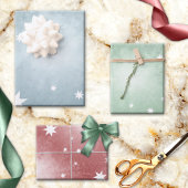 Abstracte kerstfeest met elegant pasta inpakpapier vel