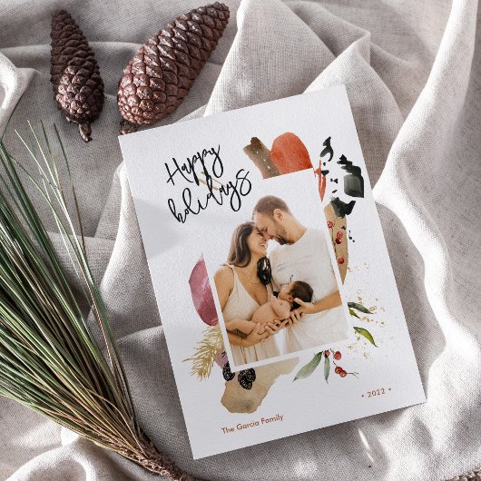 Abstracte kerstfeestdag - Aangepaste fotokaart Feestdagenkaart
