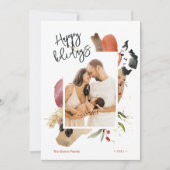 Abstracte kerstfeestdag - Aangepaste fotokaart Feestdagenkaart (Voorkant)