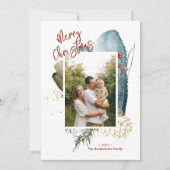 Abstracte kerstfeestdag met feestdag feestdagenkaart (Voorkant)