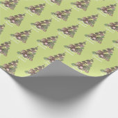 Abstracte kerstfeestdag met vrolijk kerstlef cadeaupapier (Hoek)