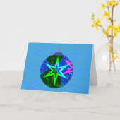 Abstracte kerstfeestkaart voor kerstfeestdagen kaart (Gele Bloem)