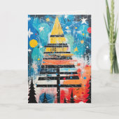 Abstracte kerstkaart met vakantiedesign feestdagen kaart (Voorkant)