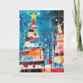 Abstracte kerstkaarten feestdagen kaart