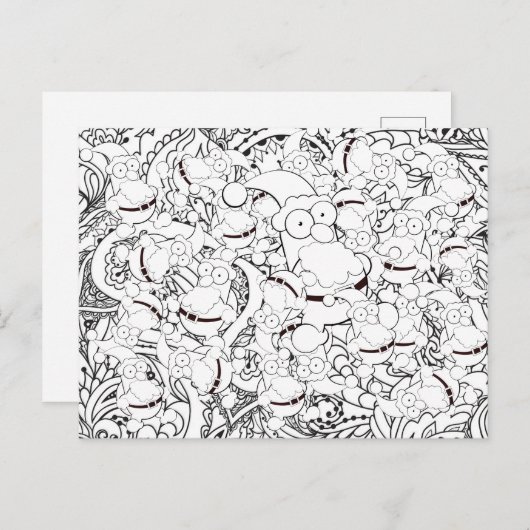 Abstracte kerstkerstkerstkerstkerstkerstkerstman M Briefkaart (Voorkant / Achterkant)