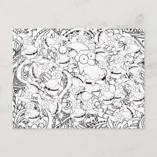 Abstracte kerstkerstkerstkerstkerstkerstkerstman M Briefkaart