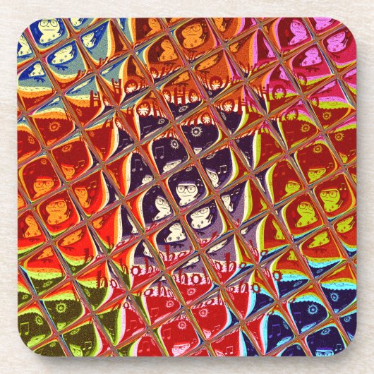 Abstracte kerstkleuren Collectie. Bier Onderzetter (Voorkant)