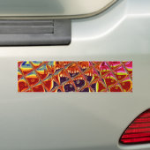 Abstracte kerstkleuren Collectie. Bumpersticker (Op auto)