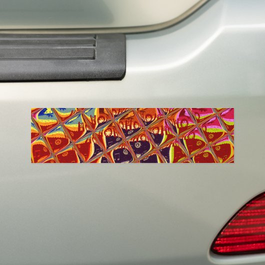 Abstracte kerstkleuren Collectie. Bumpersticker (Op auto)