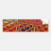 Abstracte kerstkleuren Collectie. Bumpersticker (Voorkant)