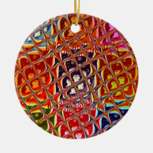 Abstracte kerstkleuren Collectie. Keramisch Ornament