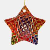 Abstracte kerstkleuren Collectie. Keramisch Ornament (Voorkant)