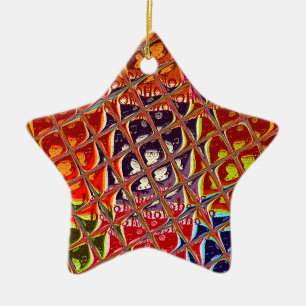 Abstracte kerstkleuren Collectie. Keramisch Ornament