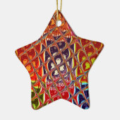 Abstracte kerstkleuren Collectie. Keramisch Ornament (Links)