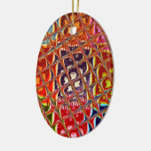 Abstracte kerstkleuren Collectie. Keramisch Ornament (Links)