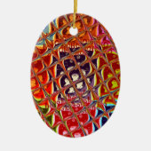 Abstracte kerstkleuren Collectie. Keramisch Ornament (Voorkant)