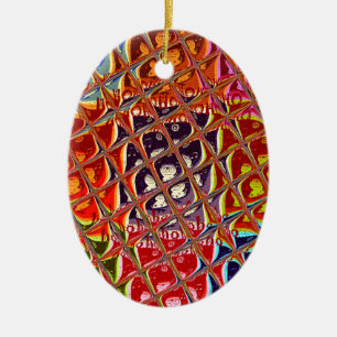 Abstracte kerstkleuren Collectie. Keramisch Ornament