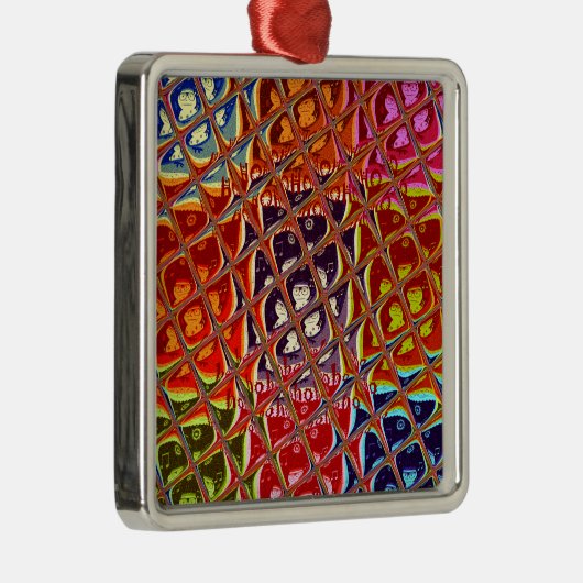 Abstracte kerstkleuren Collectie. Metalen Ornament (Rechts)