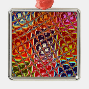 Abstracte kerstkleuren Collectie. Metalen Ornament
