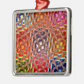 Abstracte kerstkleuren Collectie. Metalen Ornament (Links)