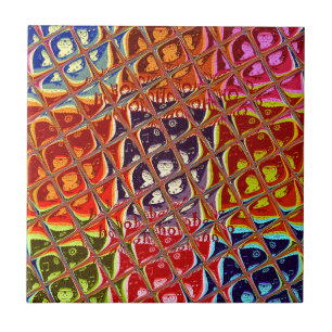 Abstracte kerstkleuren Collectie. Tegeltje