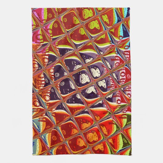 Abstracte kerstkleuren Collectie. Theedoek (Verticaal)