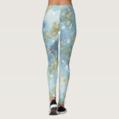 Abstracte kerstkunst leggings (Achterkant)
